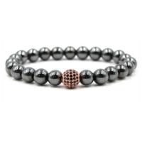 Bracelets magnétiques de pierre gemme, pierre noire, Placage, bijoux de mode & pour homme, plus de couleurs à choisir, 8mm, Vendu par brin