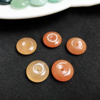 Mixed Gemstone Beads, Natural Stone, Donut, DIY 14mm 