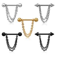 Stainless Steel Belly Ring, Zinc Alloy, with 316L Stainless Steel, Owl, plated 16mm,5mm 