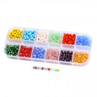 Rondelle Crystal Beads, with Plastic Box, Rectangle, DIY 