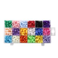 Solid Color Acrylic Beads, with Plastic Box, Rectangle, DIY 