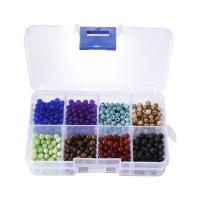 Mixed Gemstone Beads, Natural Stone, with Plastic Box, Rectangle, DIY 