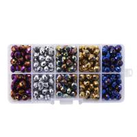 Rondelle Crystal Beads, with Plastic Box, Rectangle, DIY 