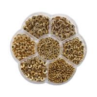 Zinc Alloy Spacer Beads, with Plastic Box, gold color plated, DIY 