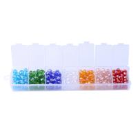 Abalorios de Cristal con forma Toroidal, con Caja de plástico, Rectángular, Bricolaje, 150x30x18mm, 280PCs/Caja, Vendido por Caja