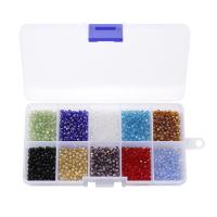 Perles de cristal rondelle, avec Boîte en plastique, rectangle, DIY îte, Vendu par boîte