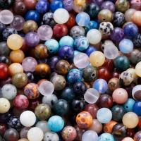 Gemischte Edelstein Perlen, Naturstein, rund, poliert, DIY, 8mm, 100PCs/Tasche, verkauft von Tasche