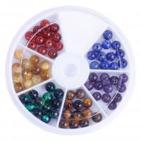 Perles de pierre gemme mixte, Pierre naturelle, Rond, poli, DIY Vendu par boîte