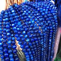Kyanite Beads, Round, polished, DIY blue 