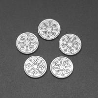 Stainless Steel Cabochon Setting, Round, die-casting, DIY, silver color, 14*2mm 