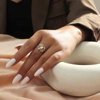 ラインス トーン亜鉛合金指のリング, 亜鉛合金, メッキ, ファッションジュエリー & 女性用 & ライン石のある, 金色 売り手 パソコン