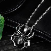 Titanium Steel Necklace, Spider, plated, for man 30.5mm Approx 21.65 Inch 