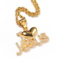acier inoxydable collier, Placage de couleur d'or, chaîne Français corde de Français & bijoux de mode & pour homme pouce, Vendu par brin