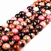 Rhodonite Beads, Rhodochrosite, Round, polished, DIY red Approx 15.7 Inch 