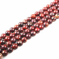 Jaspis Brekzien Perlen, Jaspis Brecciated, rund, poliert, DIY & verschiedene Größen vorhanden, Länge:ca. 15.7 ZollInch, verkauft von Strang