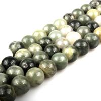 Green Hair Stone Beads, Round, polished, DIY Approx 15.7 Inch 