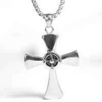 Stainless Steel Cross Pendants, 316L Stainless Steel, plated 