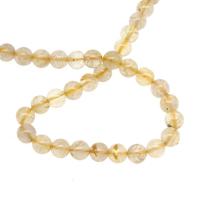 Rutilated Quartz Beads, Round, polished, DIY golden 