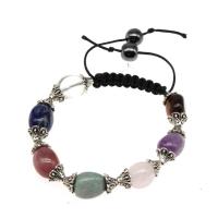 Malachite Bracelets, Rainbow Quartz, Ellipse, polished, DIY, mixed colors, 10*5mm 