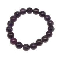 Amethyst Jewelry Set, bracelet & necklace, Round, polished, 2 pieces & fashion jewelry, purple, 10*10mm 
