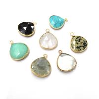 Mixed Gemstone Pendants, Teardrop, polished, DIY & faceted 