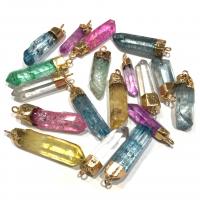 Pendentifs quartz naturel, Cristal naturel, Irrégulière, poli, DIY & styles différents pour le choix, plus de couleurs à choisir, 6x30- Vendu par PC