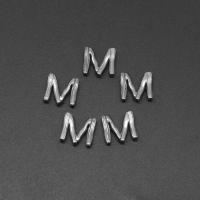 Stainless Steel Jewelry Cabochon, Letter M, die-casting, DIY, silver color, 11*4mm 