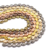 Multicolor Lava Perlen, Tropfen, plattiert, DIY & verschiedene Stile für Wahl, keine, 10*14mm, verkauft von Strang