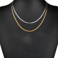Stainless Steel Chain Necklace, plated & for man, golden 