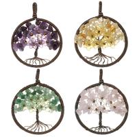 Gemstone Brass Pendants, with Brass, plated, fashion jewelry & DIY & for woman Approx 