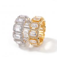 Cubic Zirconia Micro Pave Brass Finger Ring, plated, Unisex & micro pave cubic zirconia 9mm 