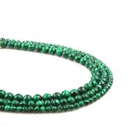Natürliche Malachit Perlen, rund, poliert, DIY & verschiedene Größen vorhanden, Länge:ca. 15.7 ZollInch, verkauft von Strang
