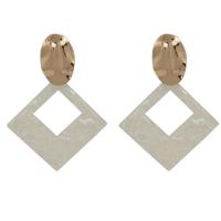 Zinc Alloy Drop Earring, Acrylic, with Zinc Alloy, gold color plated, for woman, white 