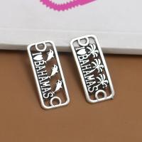 Zinc Alloy Charm Connector, fashion jewelry & DIY silver color 