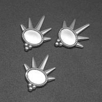 Stainless Steel Cabochon Setting, die-casting, DIY, silver color, 26*21*2mm 