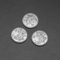 Stainless Steel Jewelry Cabochon, Round, die-casting, DIY, silver color, 20*2mm Approx 1mm 