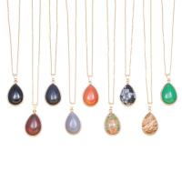 Gemstone Necklaces, Teardrop, polished & for woman 50cm+5cm 