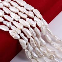 Keshi Cultured Freshwater Pearl Beads, irregular, polished, DIY, white 