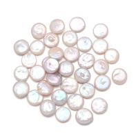 Pièce de culture des perles d'eau douce, perle d'eau douce cultivée, Plat rond, poli, DIY, blanc, 11-12MM, Vendu par PC