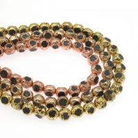 Multicolor Lava Perlen, rund, plattiert, DIY & verschiedene Stile für Wahl, keine, 8mm, verkauft von Strang