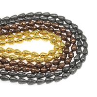 Multicolor Lava Perlen, Tropfen, plattiert, DIY & verschiedene Stile für Wahl, keine, 8*12mm, verkauft von Strang