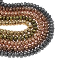 Multicolor Lava Perlen, flache Runde, plattiert, DIY & verschiedene Größen vorhanden & verschiedene Stile für Wahl, keine, verkauft von Strang