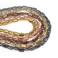 Multicolor Lava Perlen, Rechteck, plattiert, DIY & verschiedene Stile für Wahl, keine, 10*14mm, verkauft von Strang
