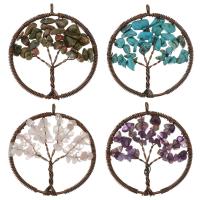 Gemstone Brass Pendants, with Brass, plated, fashion jewelry & DIY & for woman Approx 4.5mm 