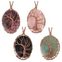 Gemstone Brass Pendants, with Brass, plated, fashion jewelry & DIY & for woman Approx 6.5mm 