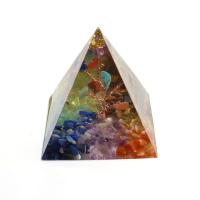 Natural Stone Pyramid Decoration, for home and office, mixed colors 