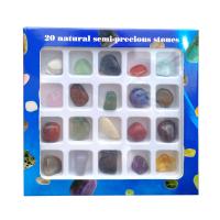 Natural Stone Minerals Specimen, irregular, polished, 20 pieces, mixed colors, 12-16mm 