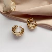 Zinc Alloy Huggie Hoop Earring, plated, Double Layer & vintage & for woman 