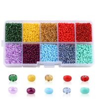 Perles de verre ligné argent, Rond, DIY & styles différents pour le choix, plus de couleurs à choisir, 2mmuff0c, Vendu par boîte