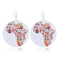 Wood Earring, for woman, white 